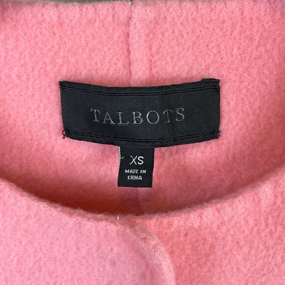 Talbots Women Pink XS Blazer Wool Blend Hidden Buttons Fitted Comfort Pockets R3 - Picture 11 of 12